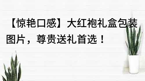 【惊艳口感】大红袍礼盒包装图片，尊贵送礼首选！