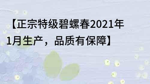 【正宗特级碧螺春2022年1月生产，品质有保障】