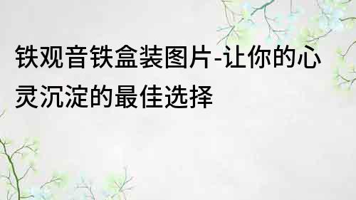 铁观音铁盒装图片-让你的心灵沉淀的最佳选择