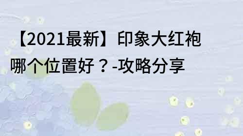 【2021最新】印象大红袍哪个位置好？-攻略分享