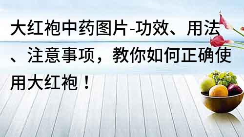 大红袍中药图片-功效、用法、注意事项，教你如何正确使用大红袍！