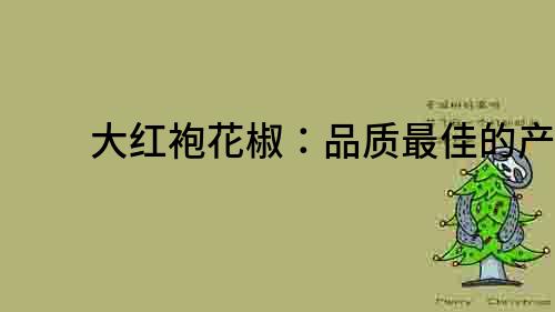 大红袍花椒：品质最佳的产地