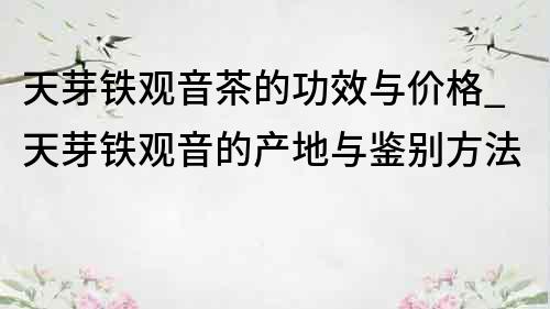 天芽铁观音茶的功效与价格_天芽铁观音的产地与鉴别方法