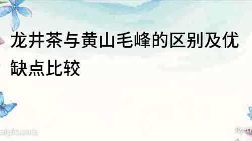 龙井茶与黄山毛峰的区别及优缺点比较