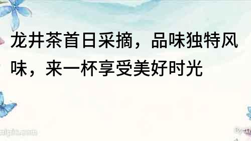 龙井茶首日采摘，品味独特风味，来一杯享受美好时光