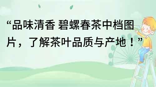 “品味清香 碧螺春茶中档图片，了解茶叶品质与产地！”