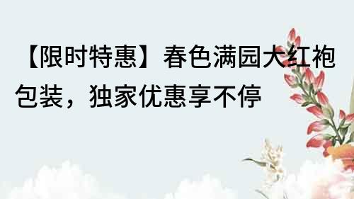 【限时特惠】春色满园大红袍包装，独家优惠享不停