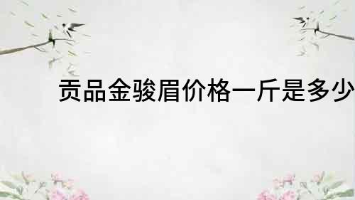 贡品金骏眉价格一斤是多少？