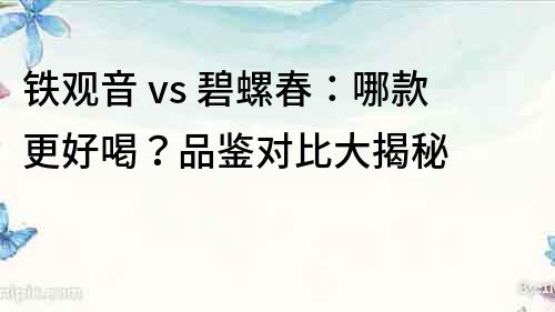 铁观音 vs 碧螺春：哪款更好喝？品鉴对比大揭秘