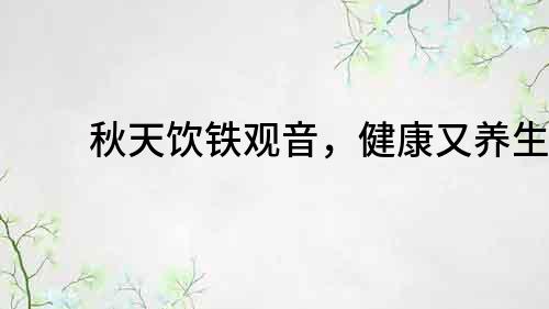 秋天饮铁观音，健康又养生！