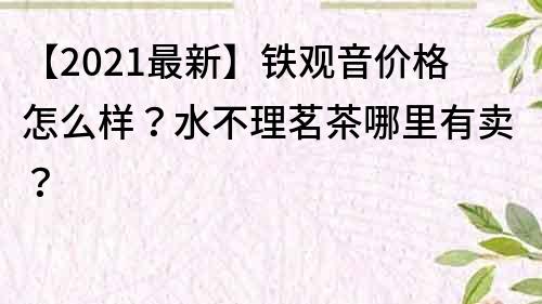 【2021最新】铁观音价格怎么样？水不理茗茶哪里有卖？