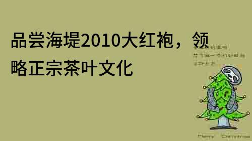 品尝海堤2010大红袍，领略正宗茶叶文化