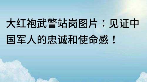 大红袍武警站岗图片：见证中国军人的忠诚和使命感！