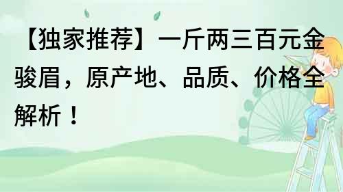 【独家推荐】一斤两三百元金骏眉，原产地、品质、价格全解析！