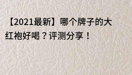 【2021最新】哪个牌子的大红袍好喝？评测分享！