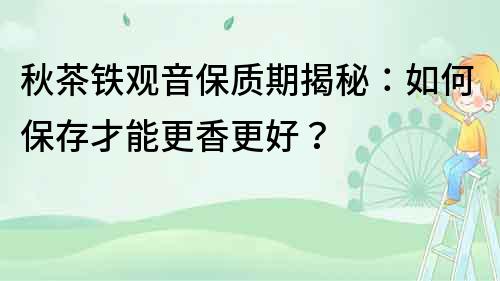 秋茶铁观音保质期揭秘：如何保存才能更香更好？