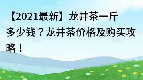 【2023最新】龙井茶一斤多少钱？龙井茶价格及购买攻略！