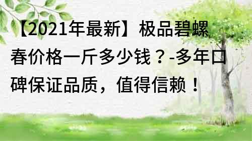 【2021年最新】极品碧螺春价格一斤多少钱？-多年口碑保证品质，值得信赖！