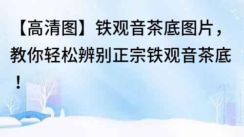 【高清图】铁观音茶底图片，教你轻松辨别正宗铁观音茶底！