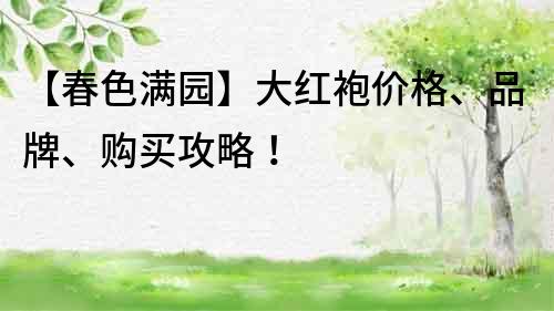 【春色满园】大红袍价格、品牌、购买攻略！