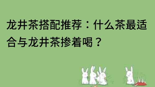 龙井茶搭配推荐：什么茶最适合与龙井茶掺着喝？