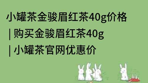 小罐茶金骏眉红茶40g价格 | 购买金骏眉红茶40g | 小罐茶官网优惠价