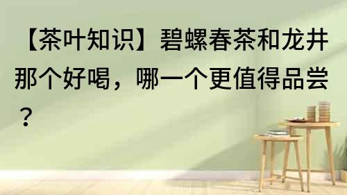 【茶叶知识】碧螺春茶和龙井那个好喝，哪一个更值得品尝？