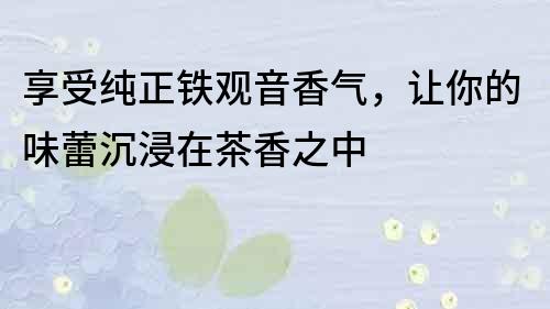 享受纯正铁观音香气，让你的味蕾沉浸在茶香之中