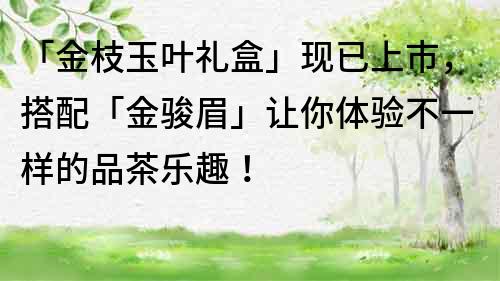 「金枝玉叶礼盒」现已上市，搭配「金骏眉」让你体验不一样的品茶乐趣！