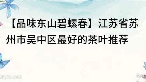 【品味东山碧螺春】江苏省苏州市吴中区最好的茶叶推荐