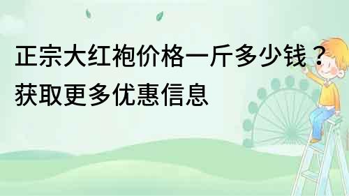 正宗大红袍价格一斤多少钱？获取更多优惠信息