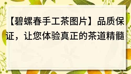 【碧螺春手工茶图片】品质保证，让您体验真正的茶道精髓