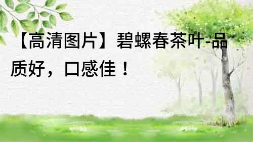 【高清图片】碧螺春茶叶-品质好，口感佳！