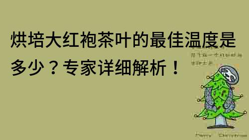 烘培大红袍茶叶的最佳温度是多少？专家详细解析！