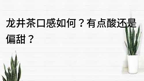 龙井茶口感如何？有点酸还是偏甜？